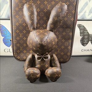 Designer-Inspired Monogram Bunny Plush 🐰 Chic Home Decor